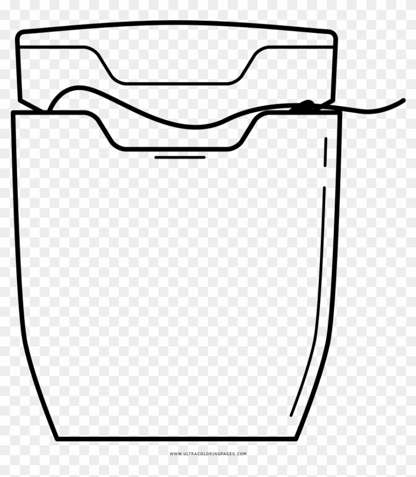 Dental Floss Coloring Page - Hilo Dental Para Dibujar #1589461