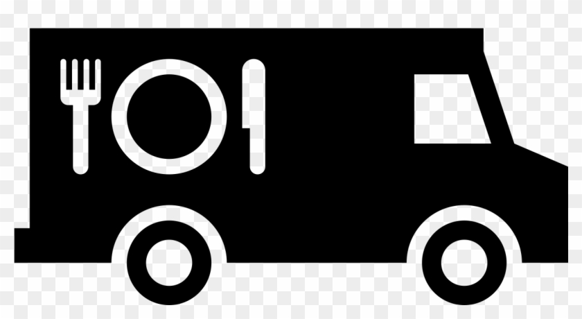 Food Truck Png - Food Truck Black And White #1590231