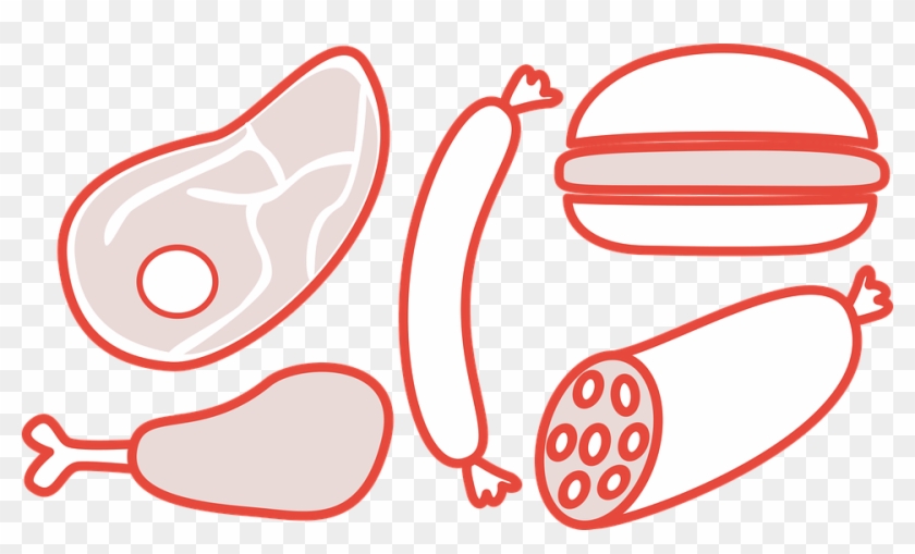 Sausage, Hamburger, Meat, Steak, Chicken, Thigh, Food - Png ไส้กรอก การ์ตูน #1591307