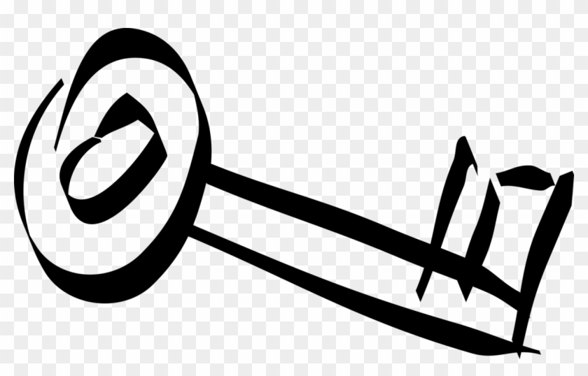 Vector Illustration Of Skeleton Security Key Opens - Vector Illustration Of Skeleton Security Key Opens #1591544