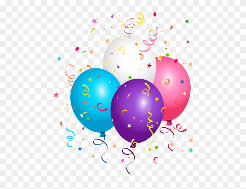 Balloons And Confetti Transparent #1591944