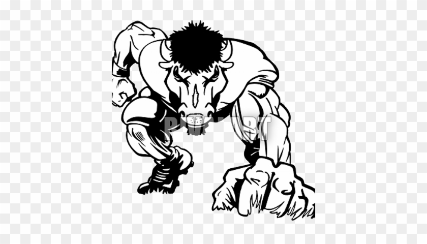 Mafia - Broncos Football Mascot Clipart #1592824