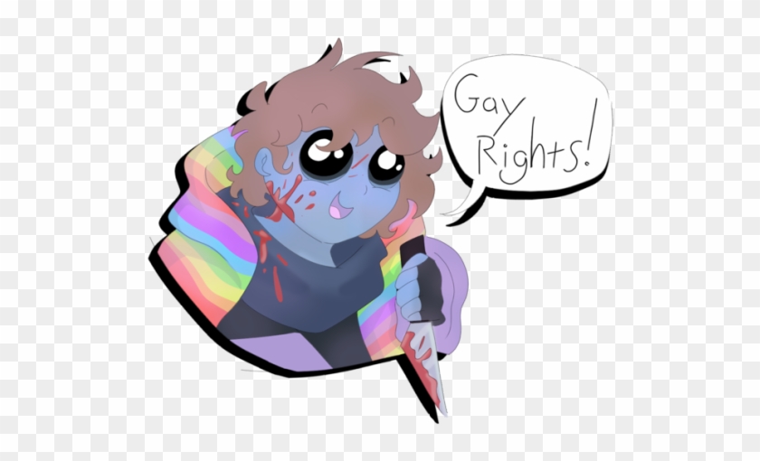 Gloob Just Murdered Someone While Wearing A Giant Rainbow - Cartoon #1593397