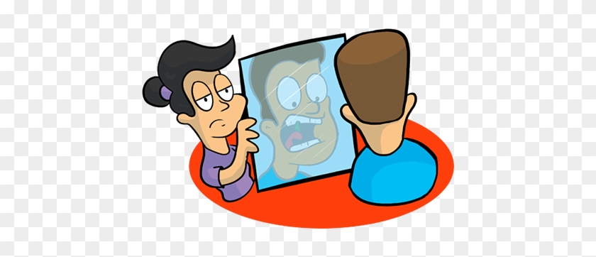 Reflection Clipart Mind Reading - Cartoon #1593823