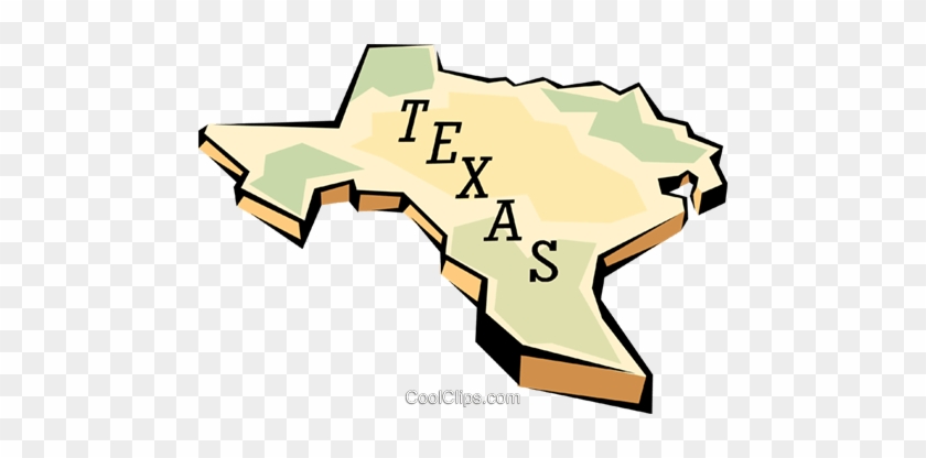 Texas State Map Royalty Free Vector Clip Art Illustration - Texas #1594668