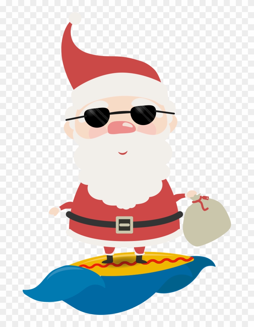 This Is A Sticker Of An Australian Santa - Cartoon #1594917