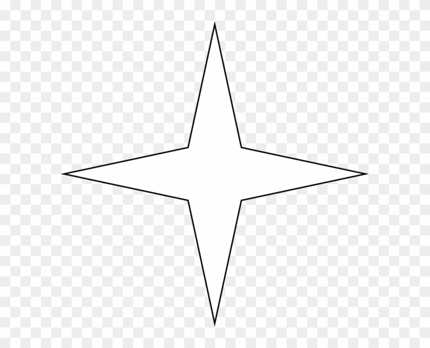 Four Point Star Vector Library Download Rr Collections - White 4 Point Star #1595006