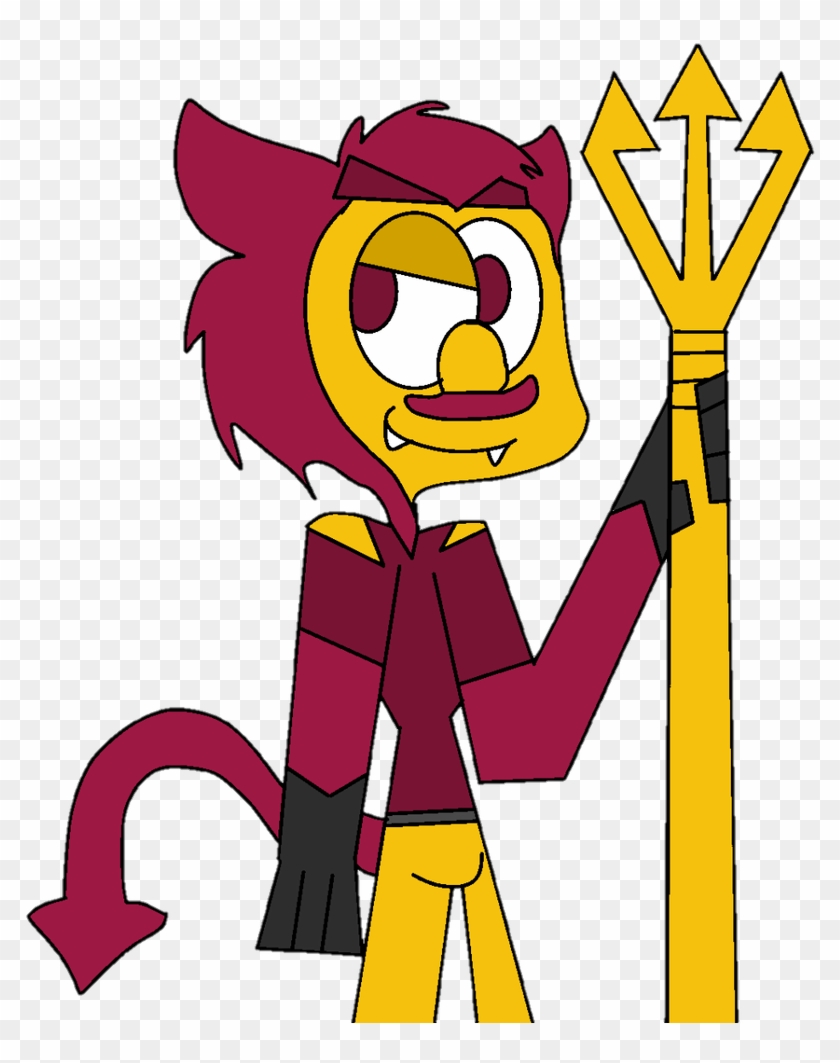 Sparky And His Pitchfork By Dacollieof2017 - Cartoon #1595073