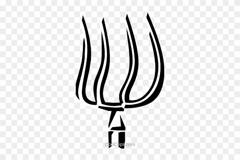 Pitchfork Royalty Free Vector Clip Art Illustration - Pitchfork Royalty Free Vector Clip Art Illustration #1595080