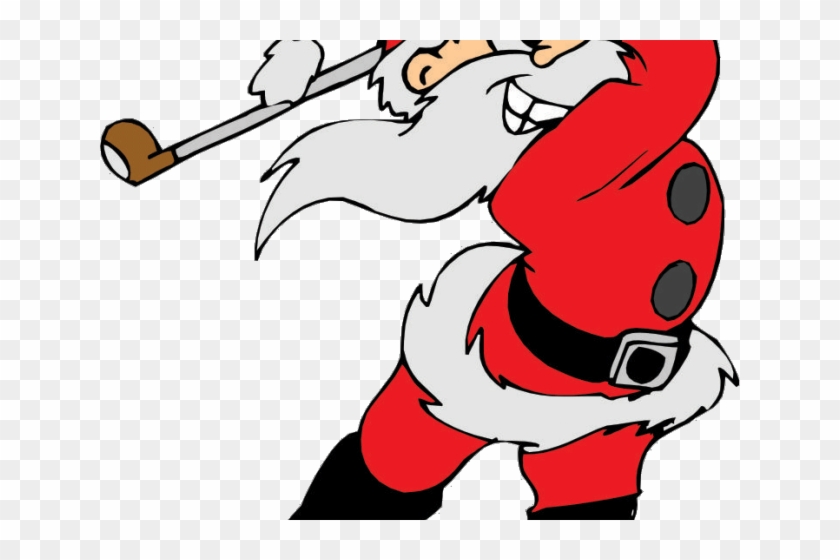Merry Christmas Clipart Golf - Clip Art Santa Golf #1595289
