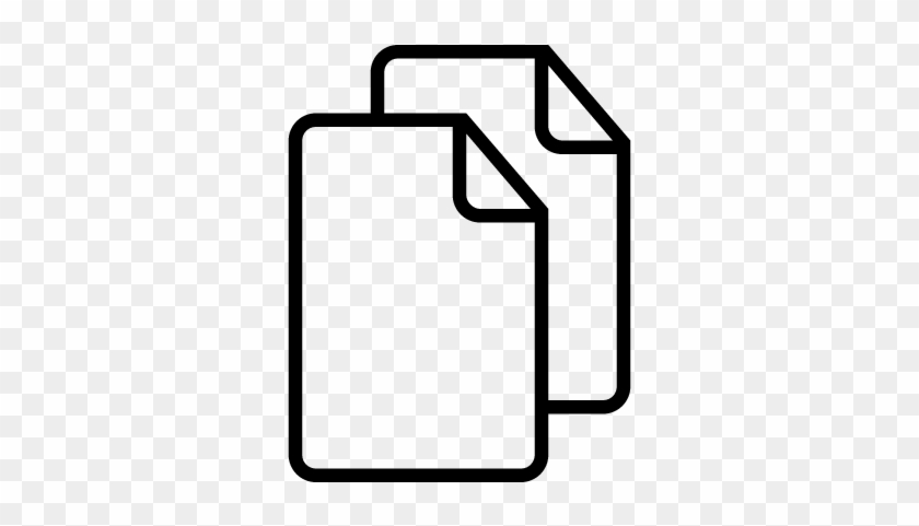Copy Two Paper Sheets Stroke Symbol Of Interface Vector - Copy Symbol #1595718