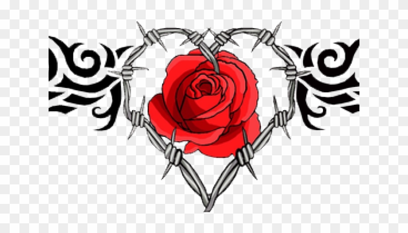 Gothic Tattoos Clipart Gothic - Barb Wire Heart Tattoo #1595779