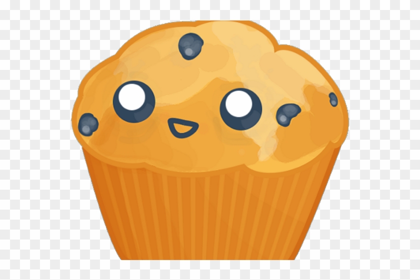 Blueberry Muffin Clipart Kawaii - Cute Blueberry Muffin #1595998