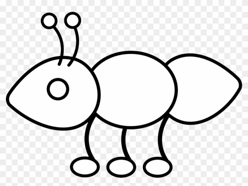 Ant Drawing For Kids Clipart Coloring Pages - Como Desenhar Uma Formiga #1596514