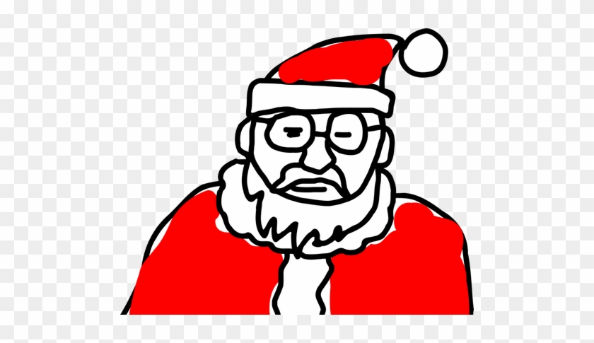 Lazy Clipart Sketch - Santa Claus #1596533