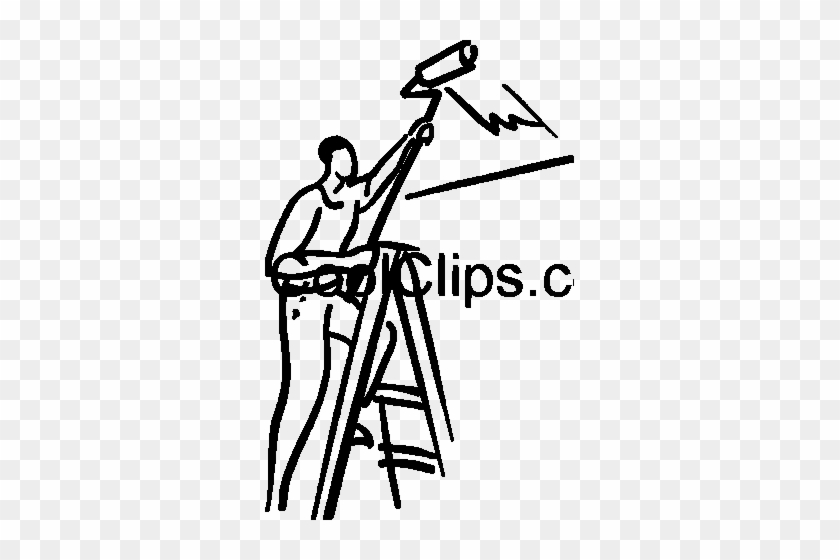 Painters Painting Royalty Free Vector Clip Art Illustration - Illustration #1598103