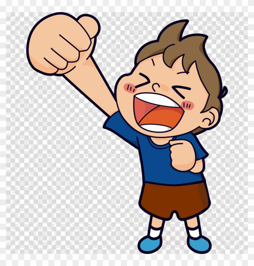 Boy Cheering Cartoon Clipart Drawing Clip Art - Kid Motivation Clipart #1598608