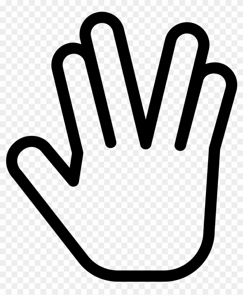 Spock Computer Icons Vulcan - Star Trek Hand Sign Png #1598709