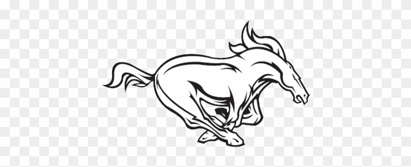 Svg Royalty Free Library Broncos Drawing Mustang - Bladensburg High School Mustangs #1598745