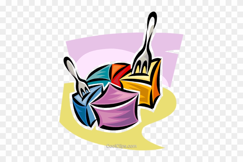 Pie Chart With Forks Taking Away Slices Royalty Free - Pie Chart With Forks Taking Away Slices Royalty Free #1599142