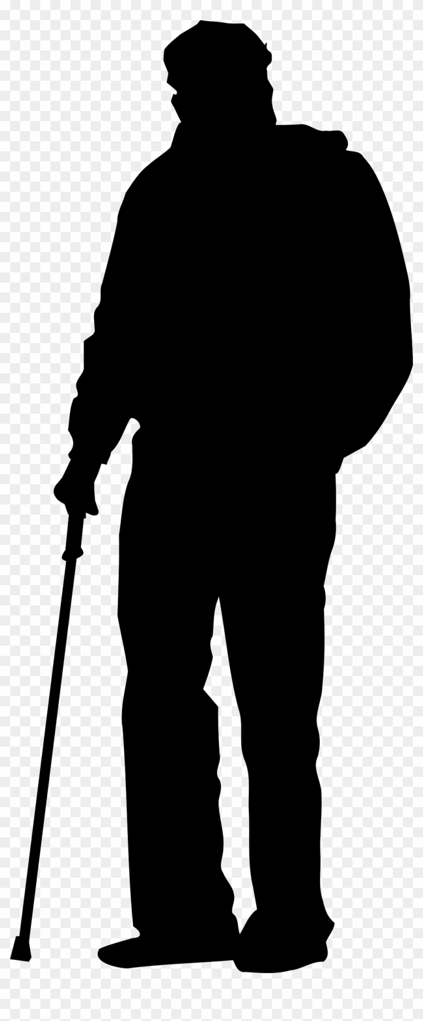 Old Man Silhouette Clipart Png - Old People Silhouette Png #1601571