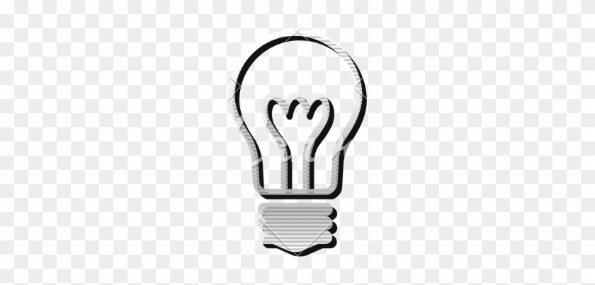 Metallic Icon Lightbulb - Drawing #1601716
