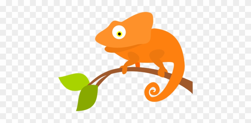 Png Library Download - Chameleon And Branch Cartoon Png #1602539