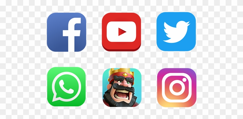 Blocked Clipart Parental Control - Social Media Channel Icons #1603434