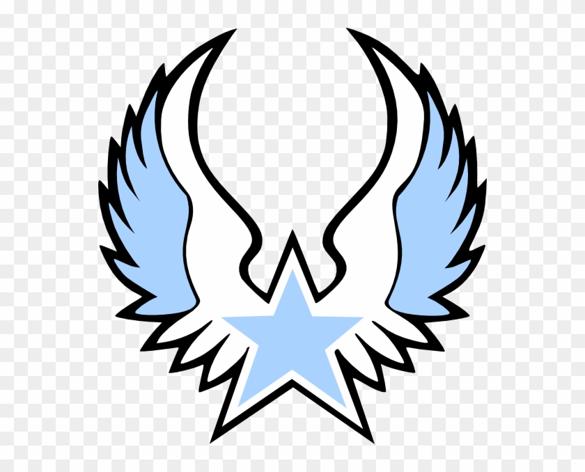 Winged Star Clip Art - Winged Star Clip Art #247833