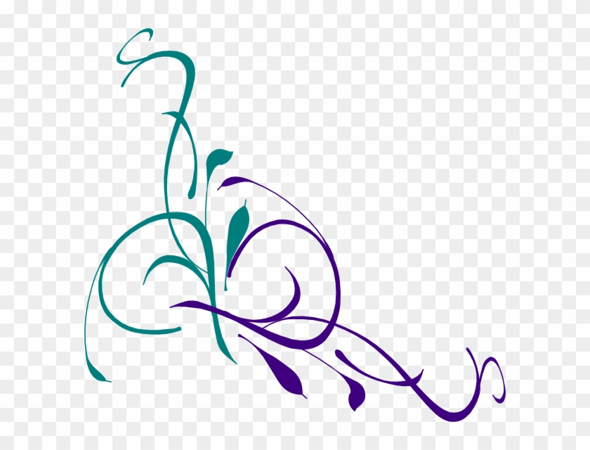 Gold Swirl Clipart - Floral Swirl Vector Free #248633