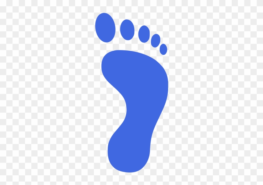 Blue Footprints Clipart - Black Foot Print #249265
