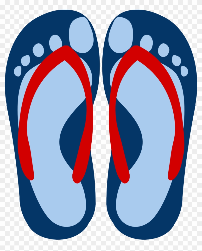 Free Flipflops 11 Free Footprints In Sand - Sandalias Clipart #249327