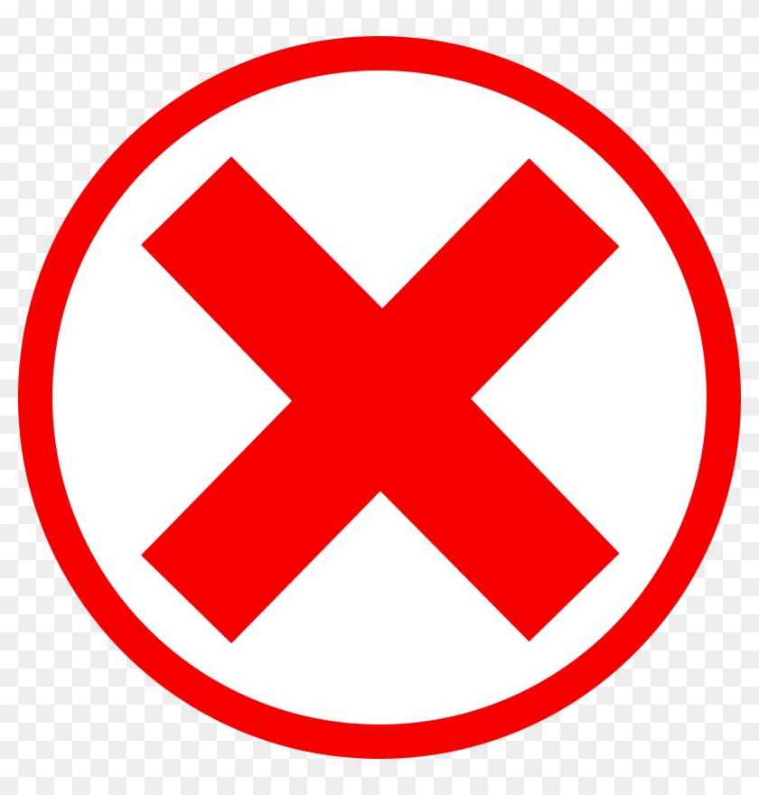Clip Art Red X, Clip Art Showing Red X, Clip Art Shows - Red X In A Circle #249762