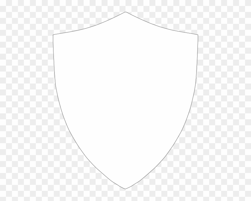 Free Vector Shield Outline Clip Art - Shield White Png #250112