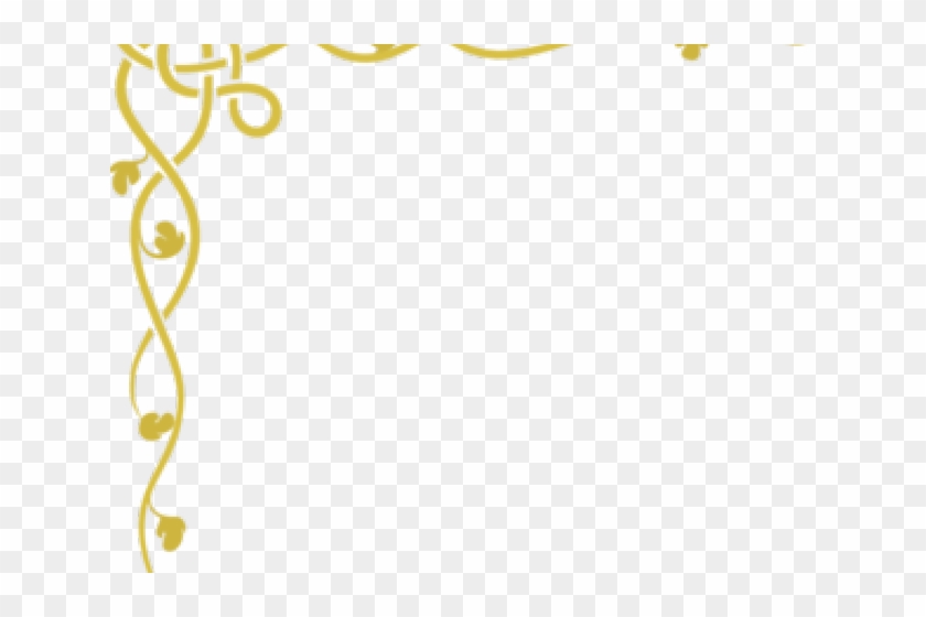 Decorative Line Gold Clipart - Gold Border Design Png #1604456