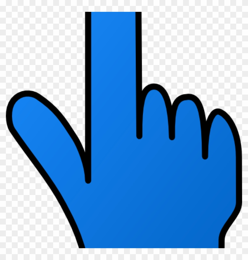 Pointing Finger Clip Art Pointing Finger Without Shade - Blue Pointing Hand Clipart #1605042