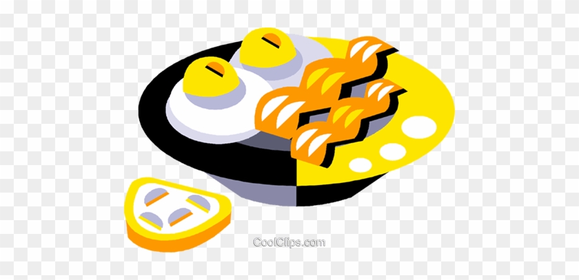 Bacon And Egg Breakfast Royalty Free Vector Clip Art - Bacon And Egg Breakfast Royalty Free Vector Clip Art #1605237