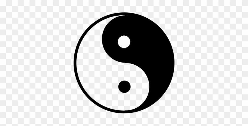 Yin Yang Sketch Public Domain Vectors - Good And Evil Drawings #1605368