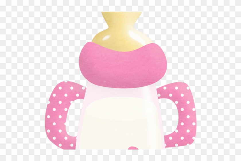 Baby Girl Clipart Bottle - Polka Dot #1606151