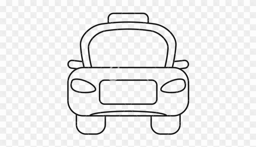 Taxi Driver Clipart Outline - Line Art #1606287