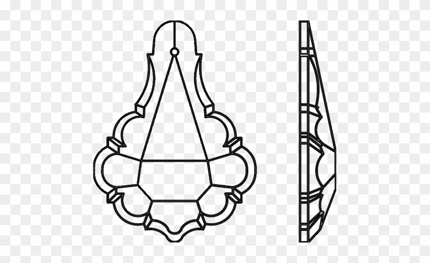 Pendant French Style - Line Art #1606533