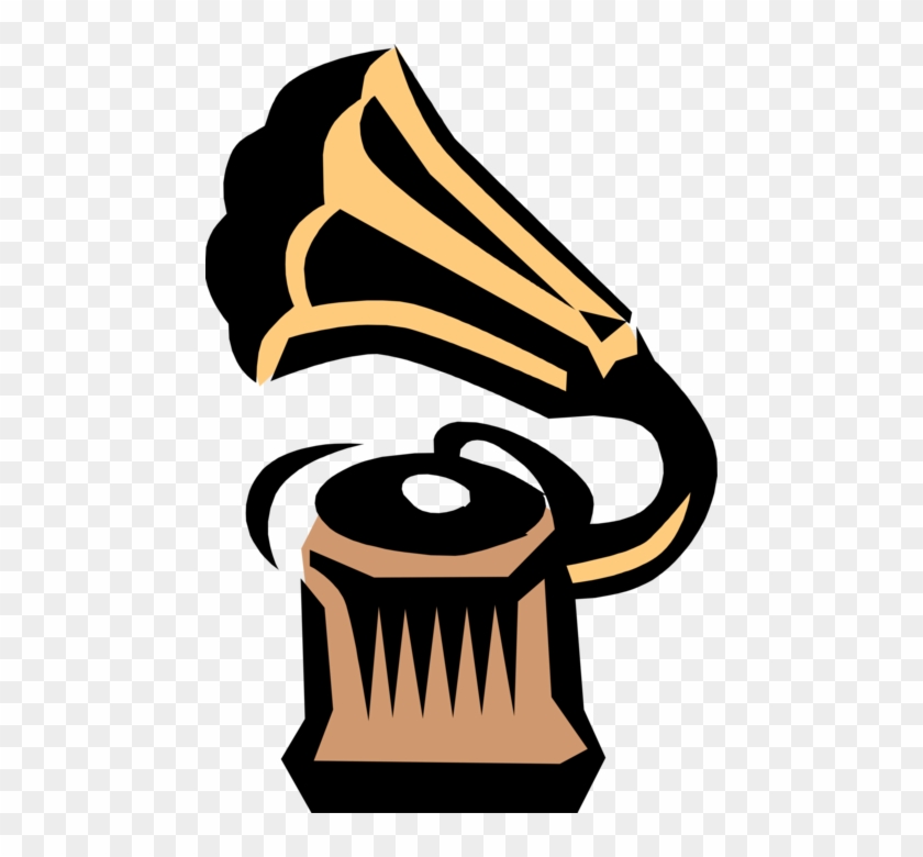 Vector Illustration Of Gramophone Phonograph Record - Vector Illustration Of Gramophone Phonograph Record #1606942