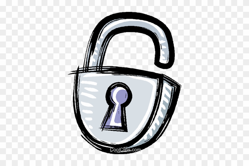 Padlock Royalty Free Vector Clip Art Illustration - Vorhängeschloss Clipart #1607181