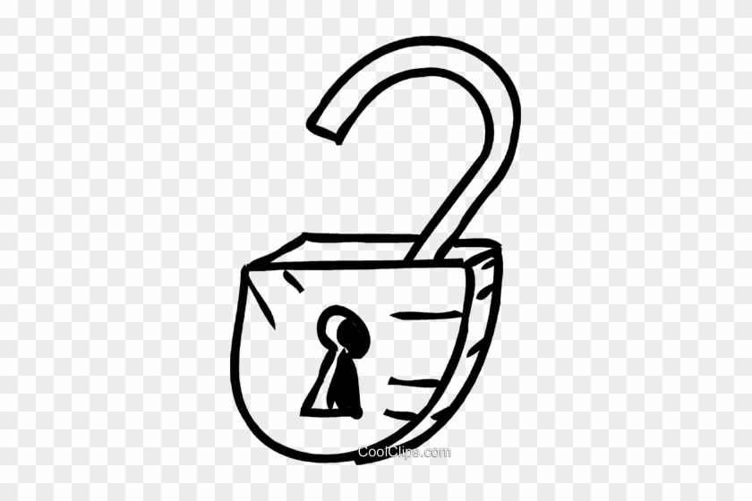 Padlock Royalty Free Vector Clip Art Illustration - Padlock Royalty Free Vector Clip Art Illustration #1607199