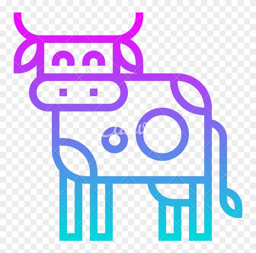 Cow Animal Mammal Icon - Cow Animal Mammal Icon #1608359