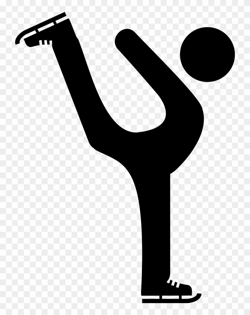 Ice Skate Dancer Comments - Persona Patinando Sobre Hielo Dibujo #1608659