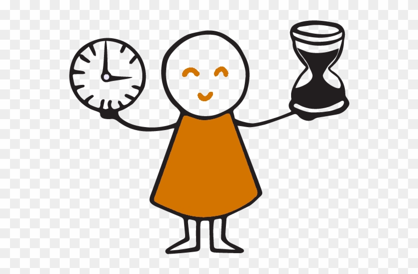 Girl Holding A Clock - 3play Media, Inc. #1608782
