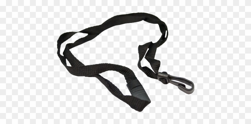 Black 7/16" X 35" Breakaway Lanyard With Plastic Hook - Hand #1609122