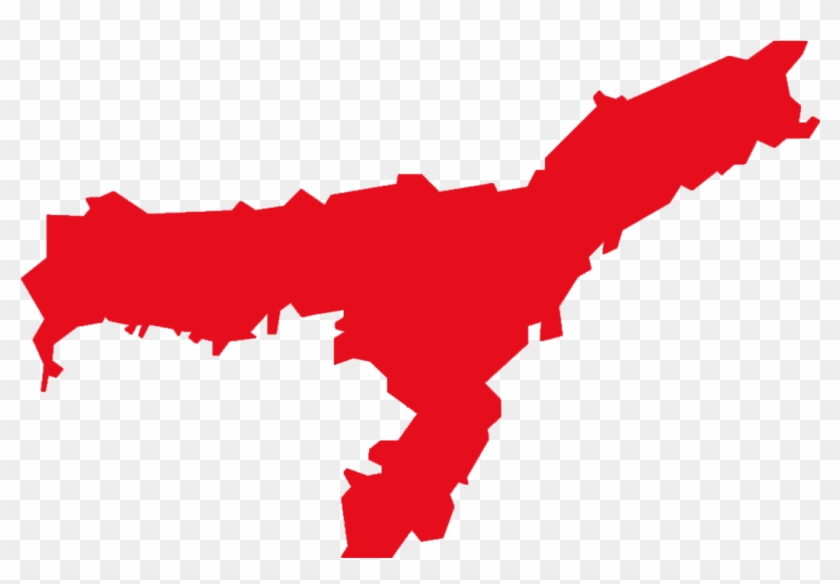 Naturally Making Every Non-assamese Feel That He Would - Assam Vector Map #1610123