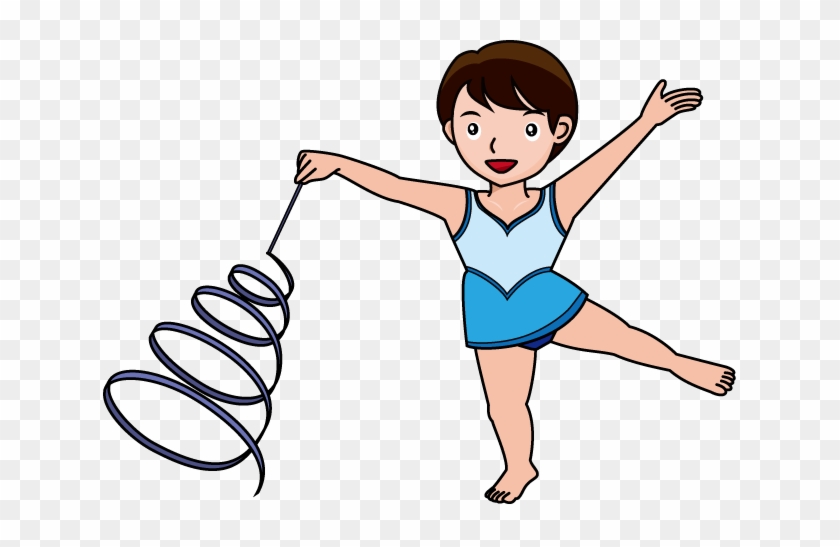 Gym Clipart For Preschool - 新 体操 リボン イラスト #1610139
